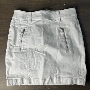 Ann-taylor Women's White and Grey Skirt